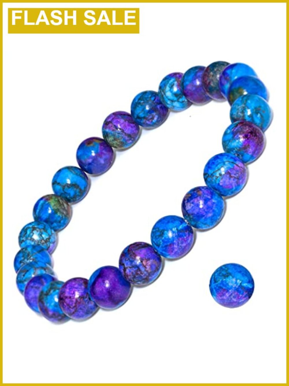 Natural Gemstone Stretch Bracelet 8mm Beads 7in Handmade Unisex